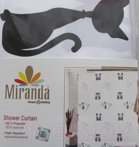 Изображение товара Шторка-занавеска для ванны Miranda Black Cats