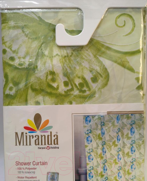 Изображение товара Шторка-занавеска для ванны Miranda Sare Green