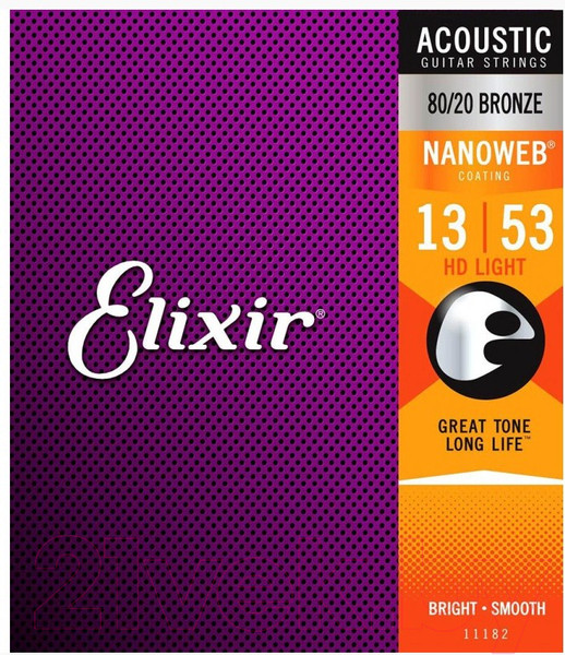 Изображение товара Струны для акустической гитары Elixir Strings 11182 13-53 HD Light