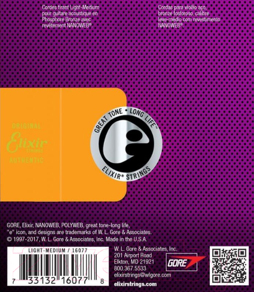 Изображение товара Струны для акустической гитары Elixir Strings 16077 12-56