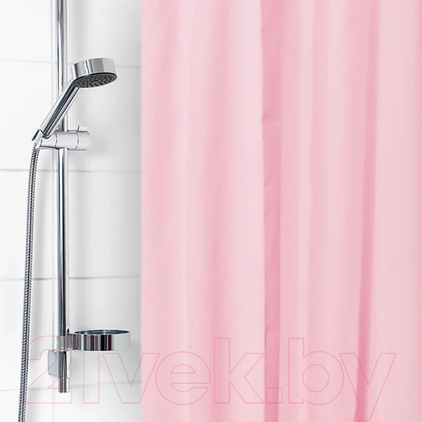 Изображение товара Шторка-занавеска для ванны V-line 180x180 (розовый)