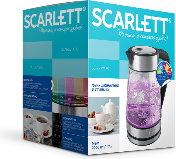 Изображение товара Электрочайник Scarlett SC-EK27G55