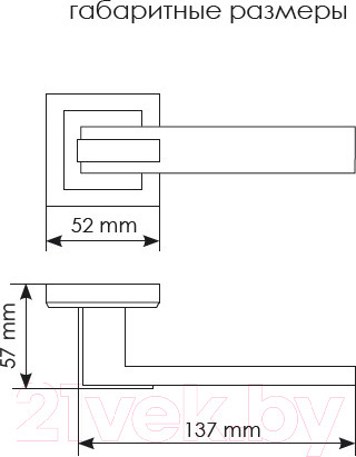 Изображение товара Ручка дверная Morelli Jura DIY MH-43 SC/CP-S