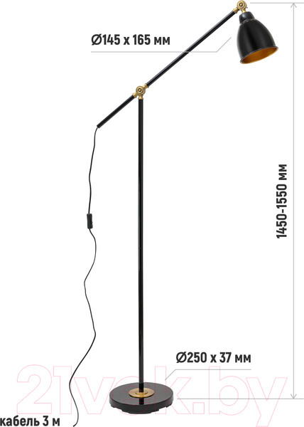 Изображение товара Торшер ArtStyle HT-729B (черный)