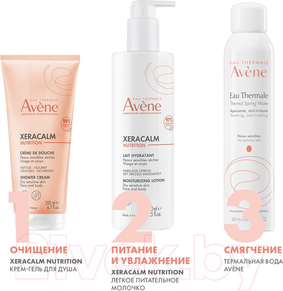 Изображение товара Крем для душа Avene Xeracalm Nutrition Легкий питательный очищающий (200мл)