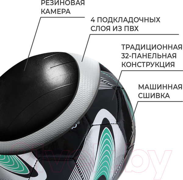 Изображение товара Футбольный мяч Onlytop 488231 (размер 5)