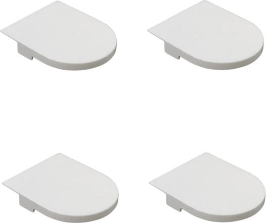 Изображение товара Комплект накладок на скрытые петли AGB Скрытая Eclipse 2.0 Е302002091 (4шт, белый)