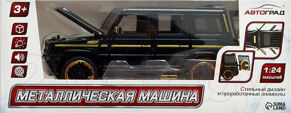 Изображение товара Масштабная модель автомобиля Автоград Внедорожник / 9530289 (черный)