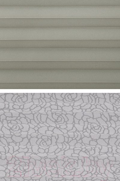 Изображение товара Штора-плиссе Delfa Basic Uni СПШ-3111/1102 Basic Transparent (34x160, серый/белый)