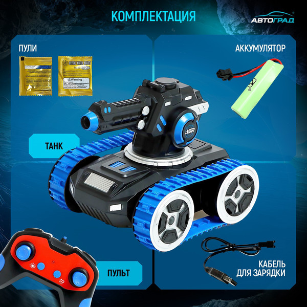 Изображение товара Радиоуправляемая игрушка Автоград Танк Moka / 9745127 (синий)