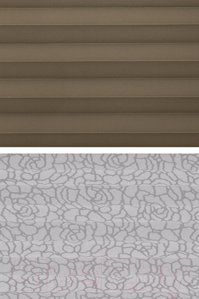 Изображение товара Штора-плиссе Delfa Basic Uni СПШ- 3128/1102 Basic Transparent (73x160, тауп/белый)