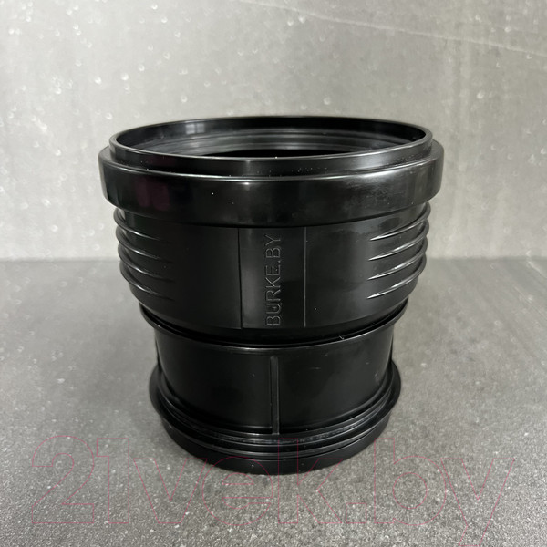 Изображение товара Муфта внутренней канализации Burke 110/110/110110B с увеличенным внутренним проходом (черный)