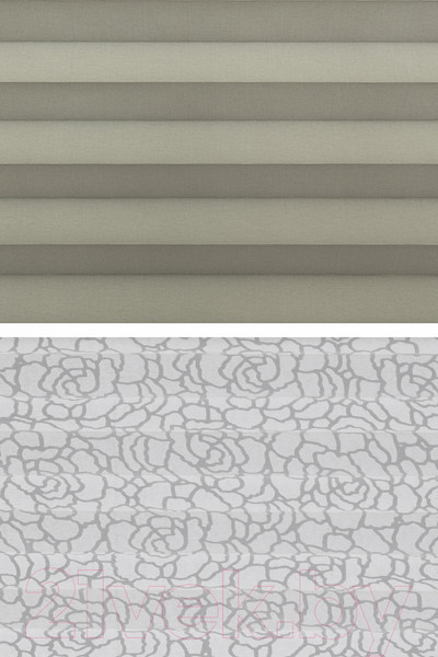 Изображение товара Штора-плиссе Delfa Basic Blo СПШ-37201/1102 Basic Transparent (43x160, серый/белый)