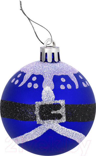 Изображение товара Набор шаров новогодних Золотая сказка Русская зима / 591985 (16шт, синий/белый)