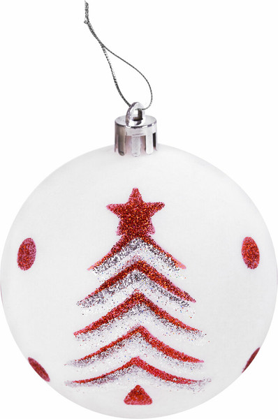 Изображение товара Набор шаров новогодних Золотая сказка Русская Зима / 591986 (9шт, красный/белый)