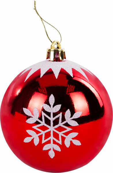 Изображение товара Набор шаров новогодних Золотая сказка Русская Зима / 591986 (9шт, красный/белый)