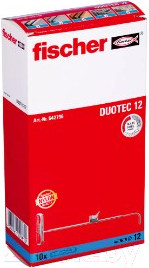 Изображение товара Дюбель для гипсокартона FISCHER Duotec 12 Kippdubel 542796K (10шт)
