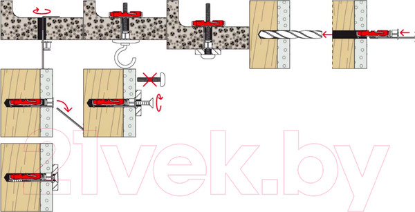 Изображение товара Дюбель для гипсокартона FISCHER Duotec 12 Kippdubel 542796K (10шт)
