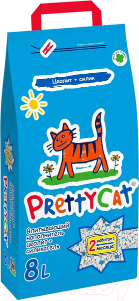 Изображение товара Наполнитель для туалета Prettycat Naturel / 621427 (4кг/8л)