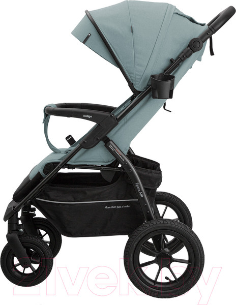 Изображение товара Детская прогулочная коляска INDIGO Epica XL Air с сумкой (зеленый)