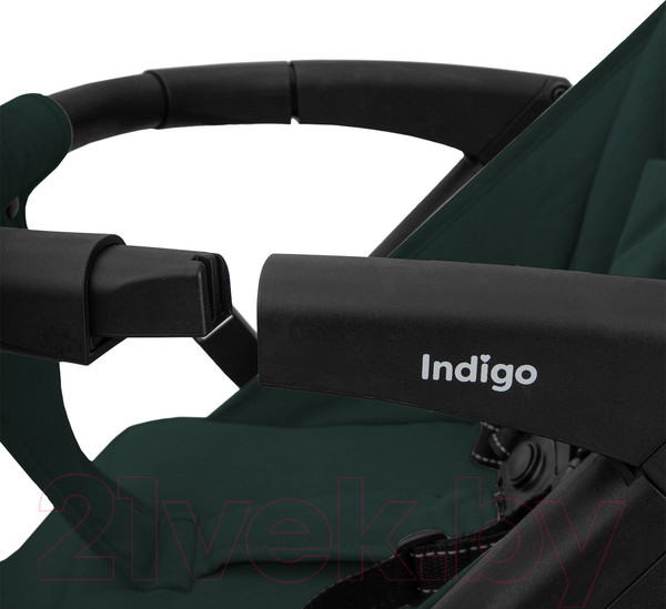 Изображение товара Детская прогулочная коляска INDIGO Epica XL Air с сумкой (темно-зеленый)