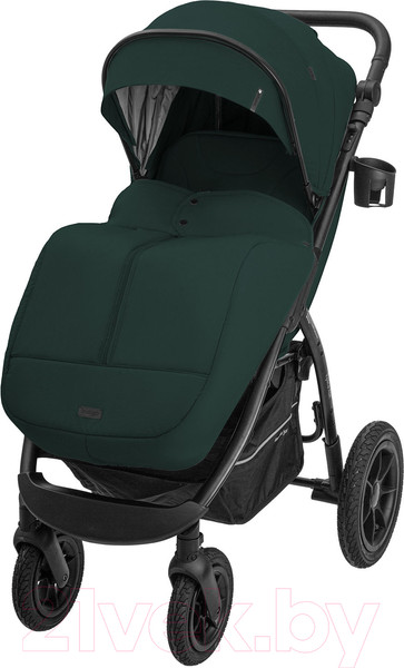 Изображение товара Детская прогулочная коляска INDIGO Epica XL Air с сумкой (темно-зеленый)
