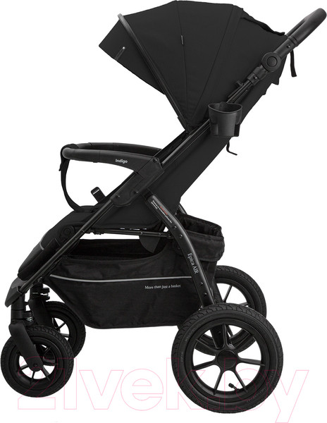 Изображение товара Детская прогулочная коляска INDIGO Epica XL Air с сумкой (черный)