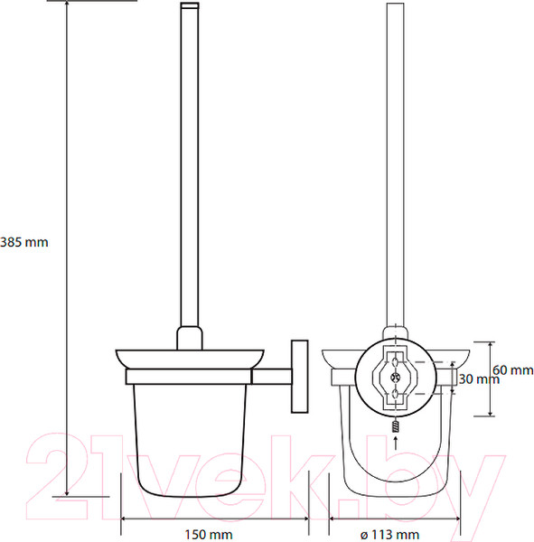 Изображение товара Ершик для унитаза Bemeta Nox 102413010 (черный)