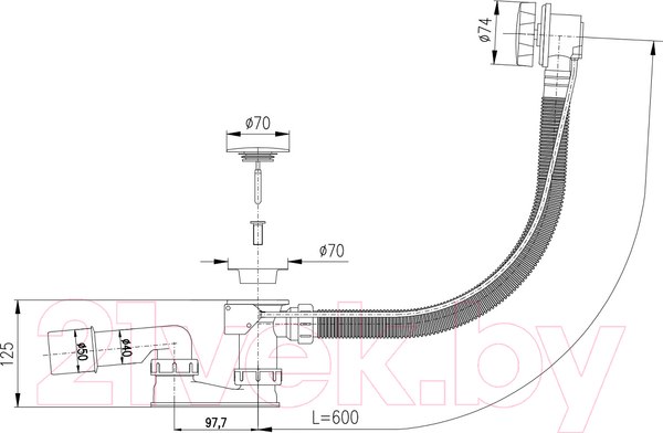 Изображение товара Сифон Slezak RAV MD0588PZ (золото)