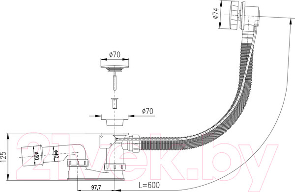 Изображение товара Сифон Slezak RAV MD0588PB (белый)