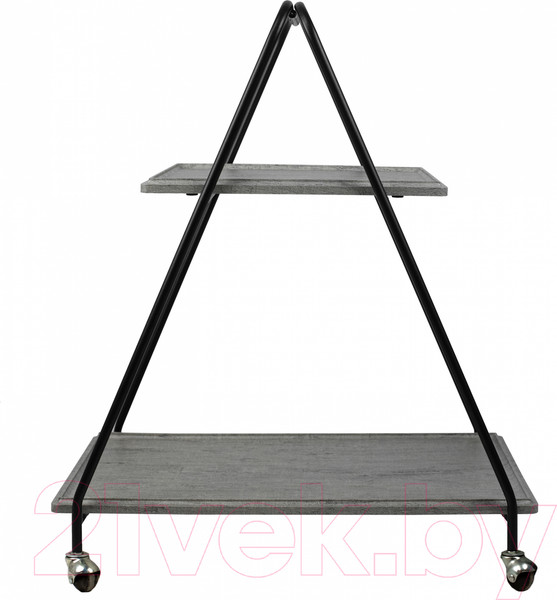 Изображение товара Сервировочный столик Мебелик Милн (черный/серый шпат)