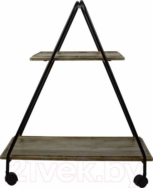 Изображение товара Сервировочный столик Мебелик Милн (черный/дуб крымский состаренный)