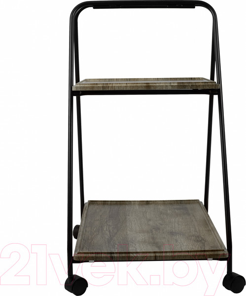 Изображение товара Сервировочный столик Мебелик Милн (черный/дуб крымский состаренный)