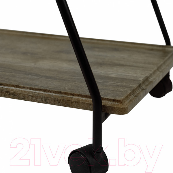 Изображение товара Сервировочный столик Мебелик Милн (черный/дуб крымский состаренный)