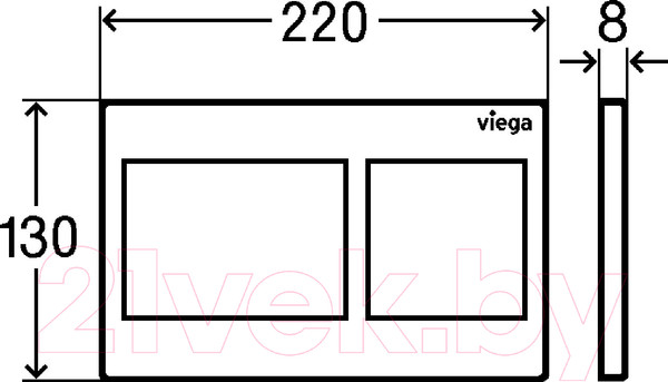 Изображение товара Кнопка для инсталляции Viega Visign for Style 21 / 773250 (пластик, альпийский белый)