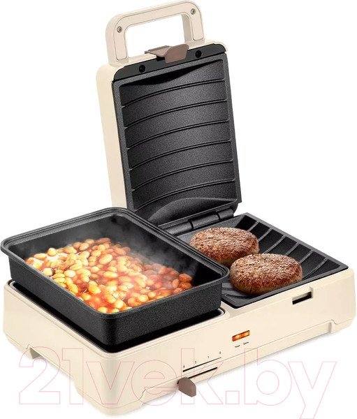 Изображение товара Сэндвичница Kitfort 2 в 1 KT-6061-2 (бежевый)