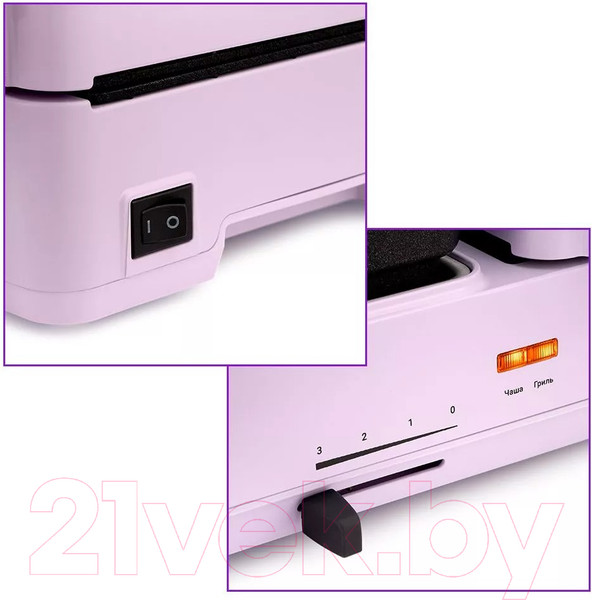 Изображение товара Сэндвичница Kitfort 2в1 KT-6061-3 (лавандовый)