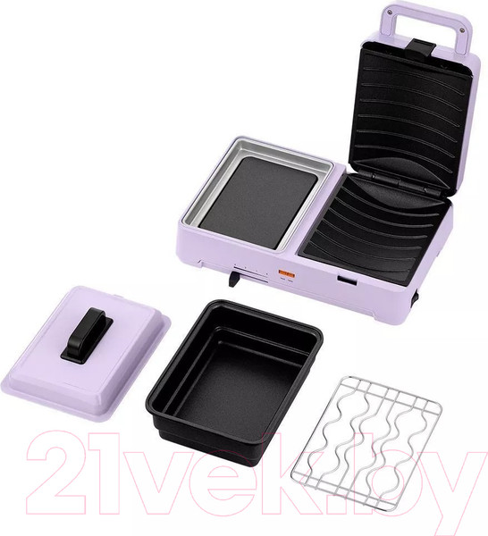 Изображение товара Сэндвичница Kitfort 2в1 KT-6061-3 (лавандовый)