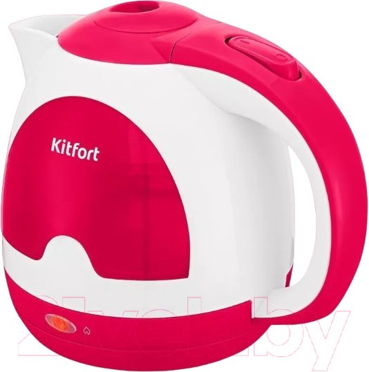 Изображение товара Электрочайник Kitfort KT-6607-1 (белый/малиновый)