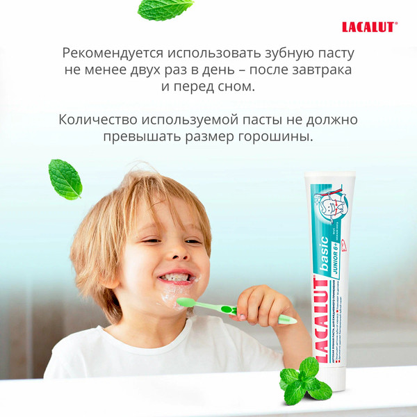 Изображение товара Зубная паста Lacalut Junior 6+ Нежная мята (60г)