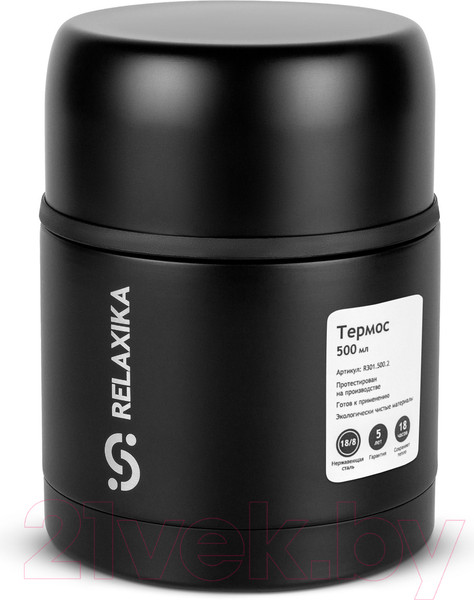 Изображение товара Термос для еды Relaxika 301 (500мл, черный)