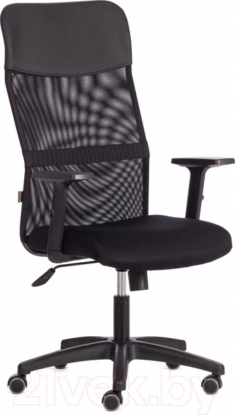 Изображение товара Кресло офисное Tetchair Practic Plt кожзам/ткань (черный)