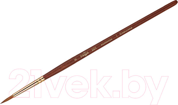 Изображение товара Кисть для рисования ГАММА Классика круглая №8 / 201008 (колонок)