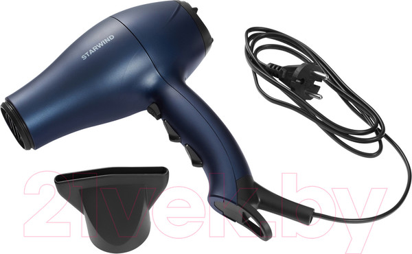 Изображение товара Профессиональный фен StarWind SHD 6062 (черный/синий)
