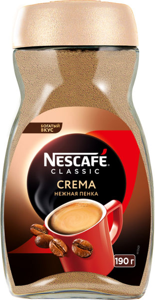 Изображение товара Кофе растворимый Nescafe Classic Crema (190г)