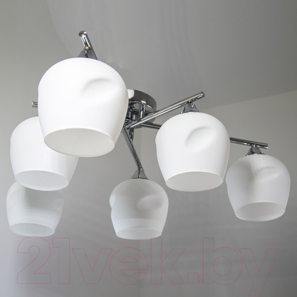 Изображение товара Люстра Элетех 21271-7/6 НПБ 01-6х60-118 Е27 / 1005405264 (хром)