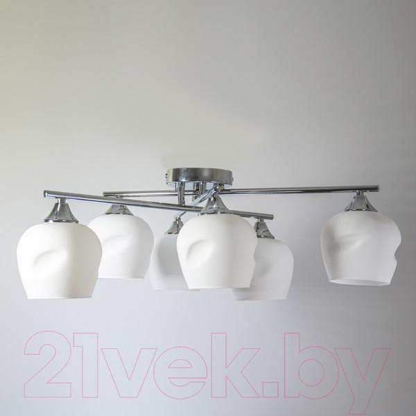 Изображение товара Люстра Элетех 21271-7/6 НПБ 01-6х60-118 Е27 / 1005405264 (хром)