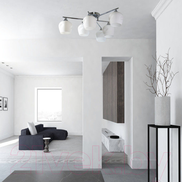 Изображение товара Люстра Элетех 21271-7/6 НПБ 01-6х60-118 Е27 / 1005405264 (хром)