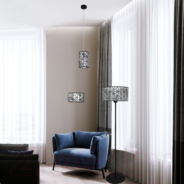 Изображение товара Потолочный светильник Элетех Нордика 211 НСБ 01-60-185 Е27 / 1005405246 (черный муар)