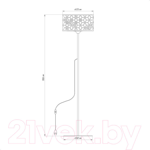 Изображение товара Торшер Элетех Нордика ННБ 63-60-021 / 1005405245 (черный муар)